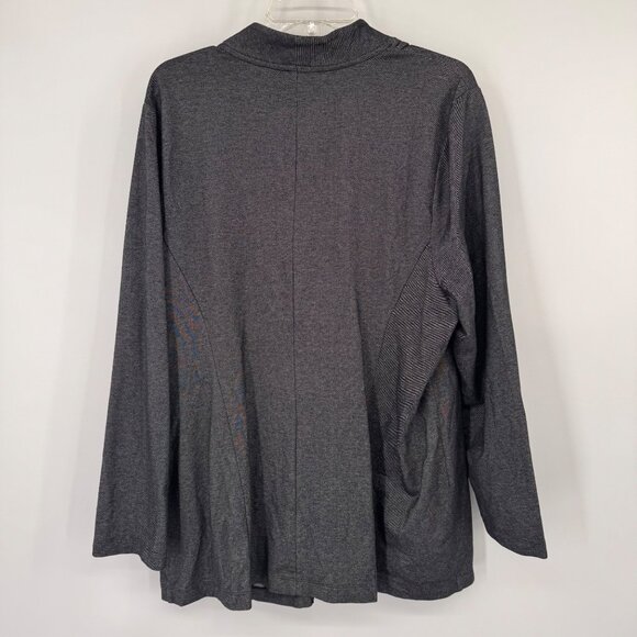 J. Jill Wearever Collection Womens  knit Jacket size XL Charcoal gray pockets - Picture 12 of 12